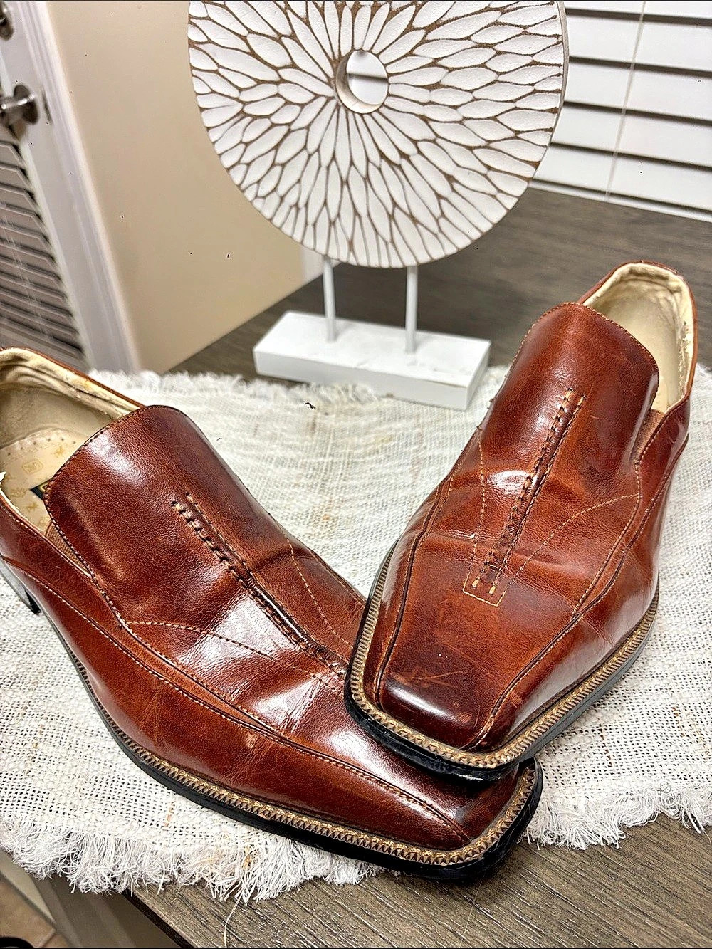 Stacy Adams Brown Slip-On Loafers